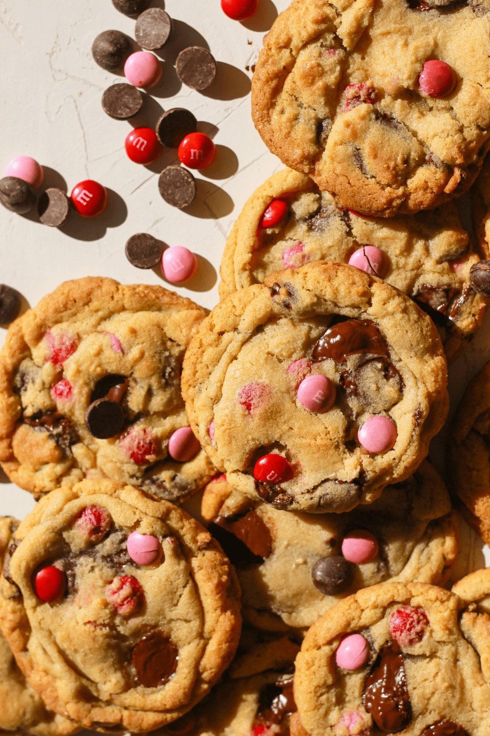 Valentine’s Chocolate Chunk M&M Cookies