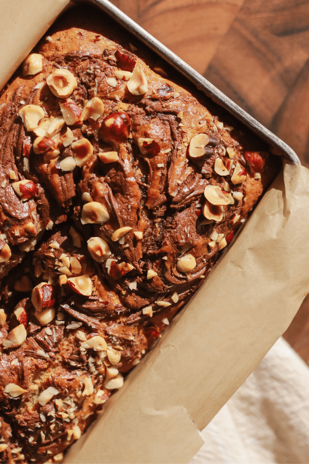 chocolate hazelnut swirl banana bread
