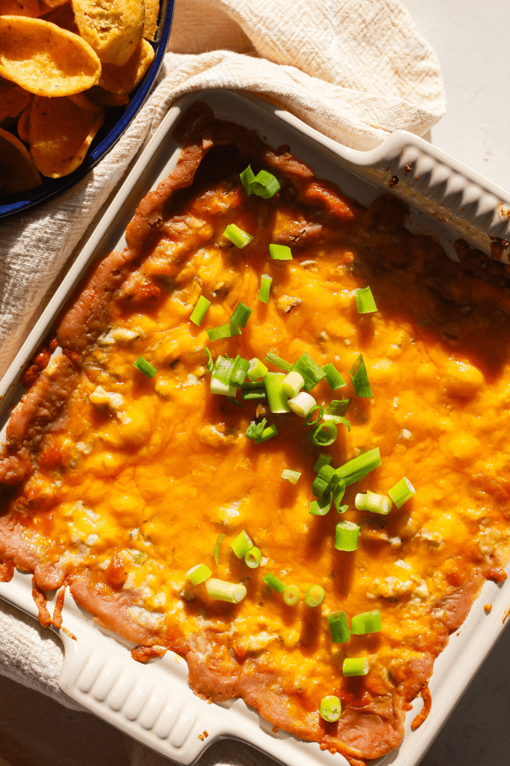 cheesy chicken bean dip