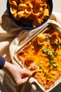 cheesy chicken bean dip