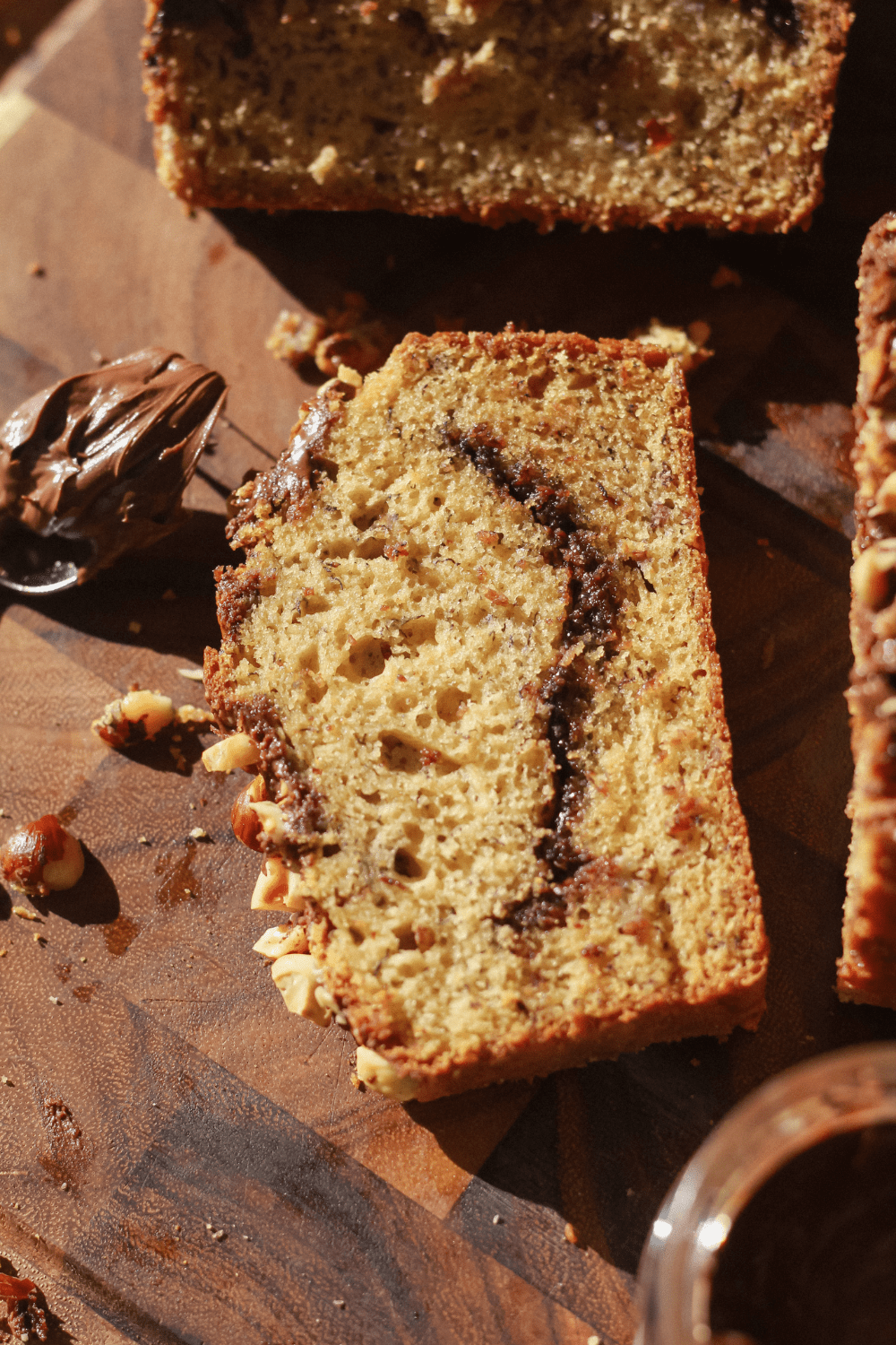 chocolate hazelnut swirl banana bread