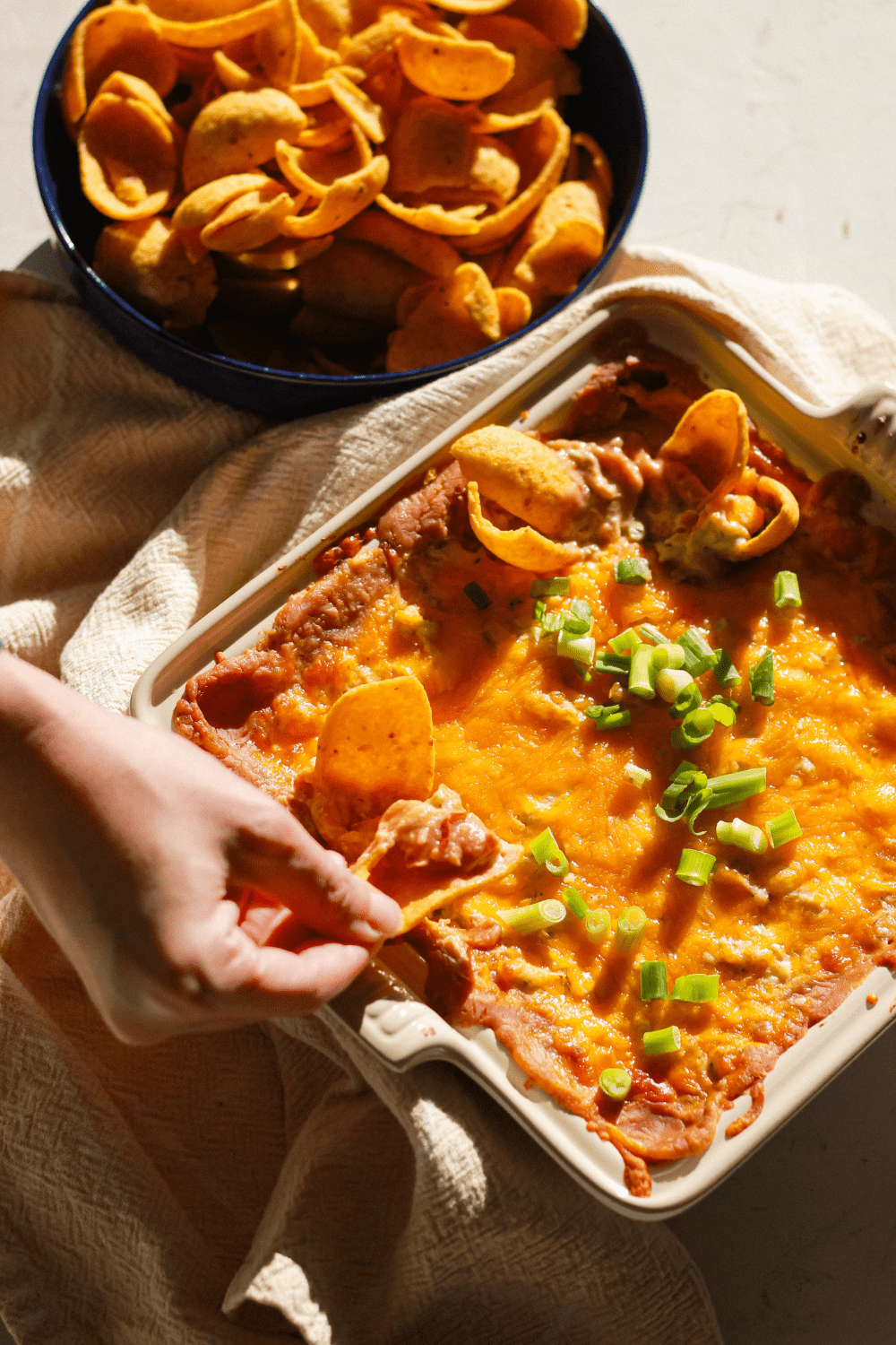 cheesy chicken bean dip