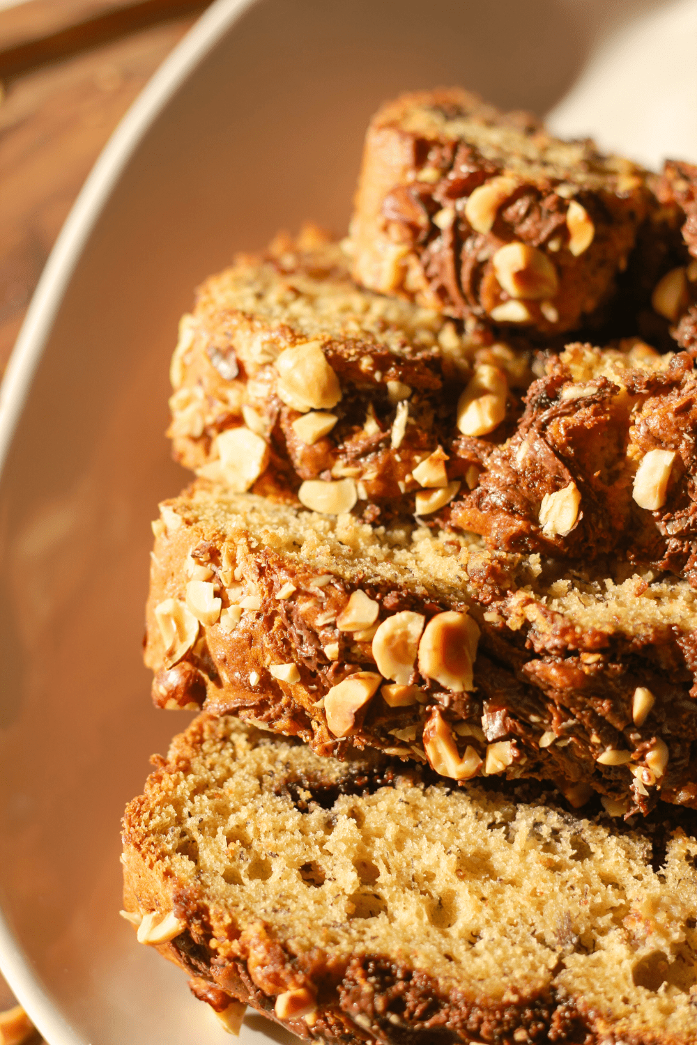 chocolate hazelnut swirl banana bread