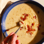 Smoked Cheddar Potato Bacon Soup
