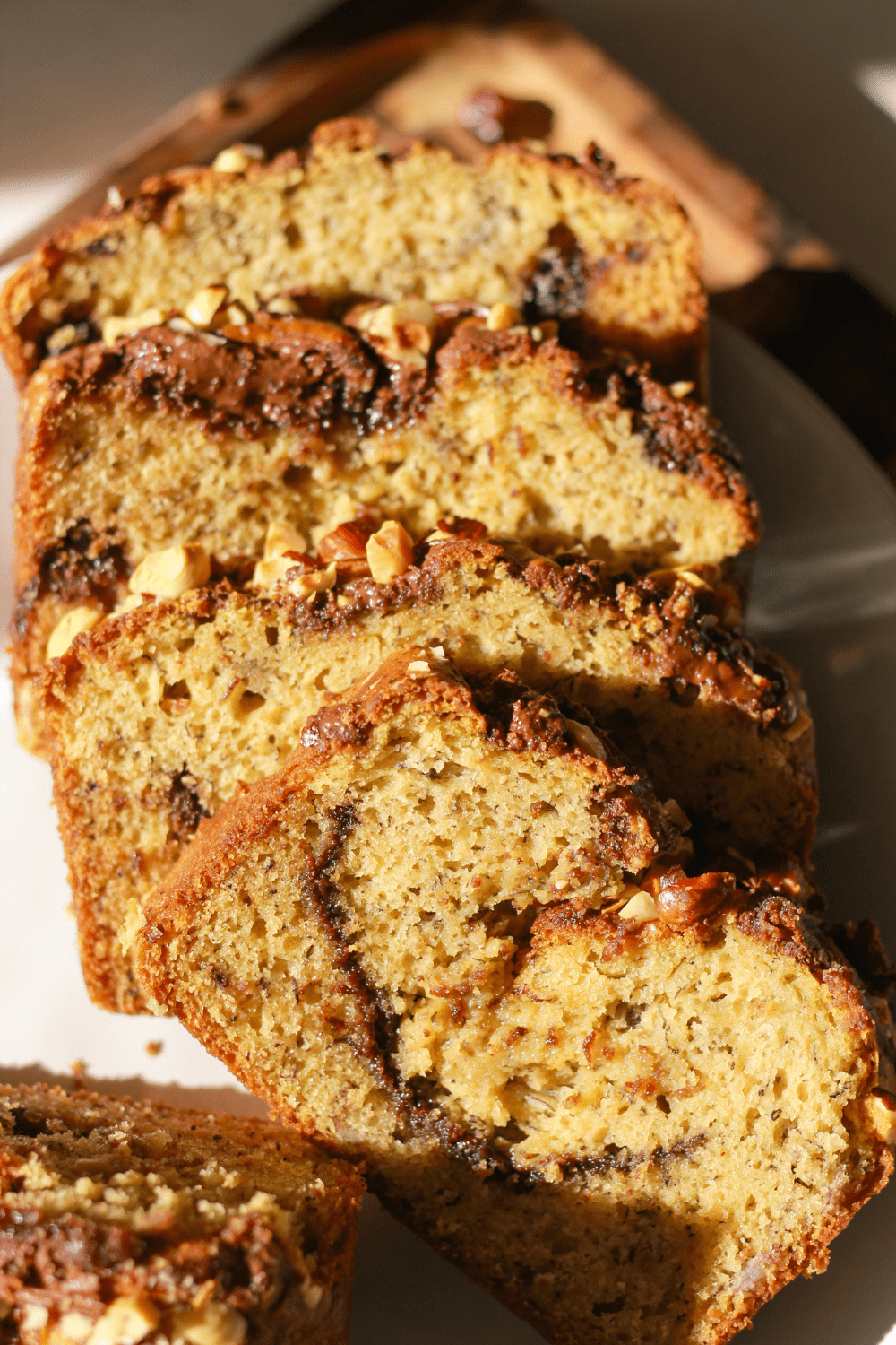 chocolate hazelnut swirl banana bread