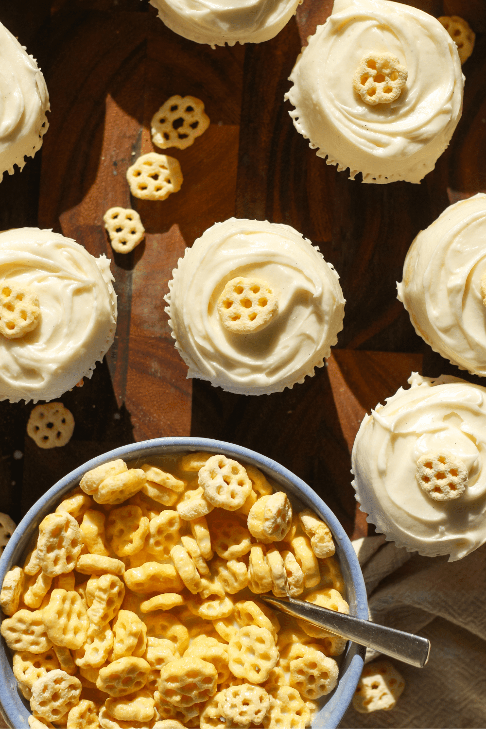 Honeycomb Cupcakes with Whipped Honey Frosting