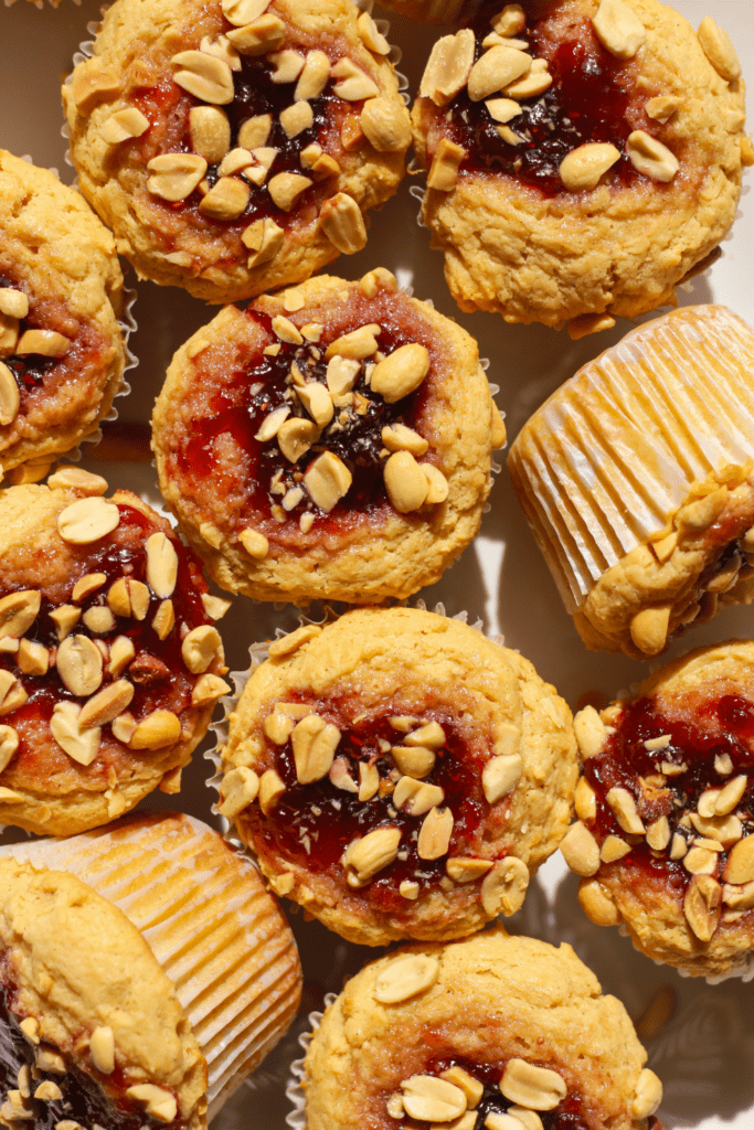 peanut butter and jelly muffins