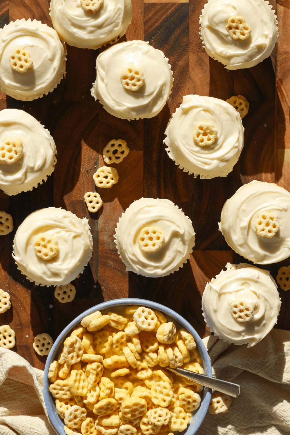 Honeycomb Cupcakes with Whipped Honey Frosting