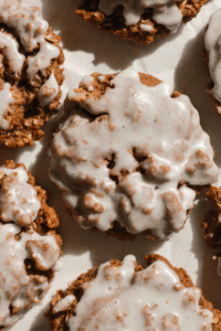 glazed chocolate oatmeal cookies
