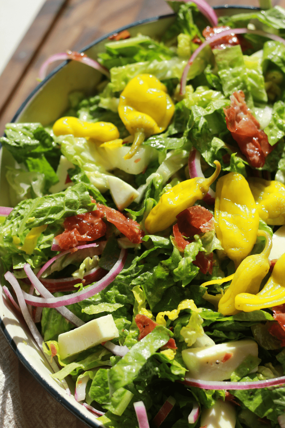 Italian Pepperoncini Prosciutto Chopped Salad
