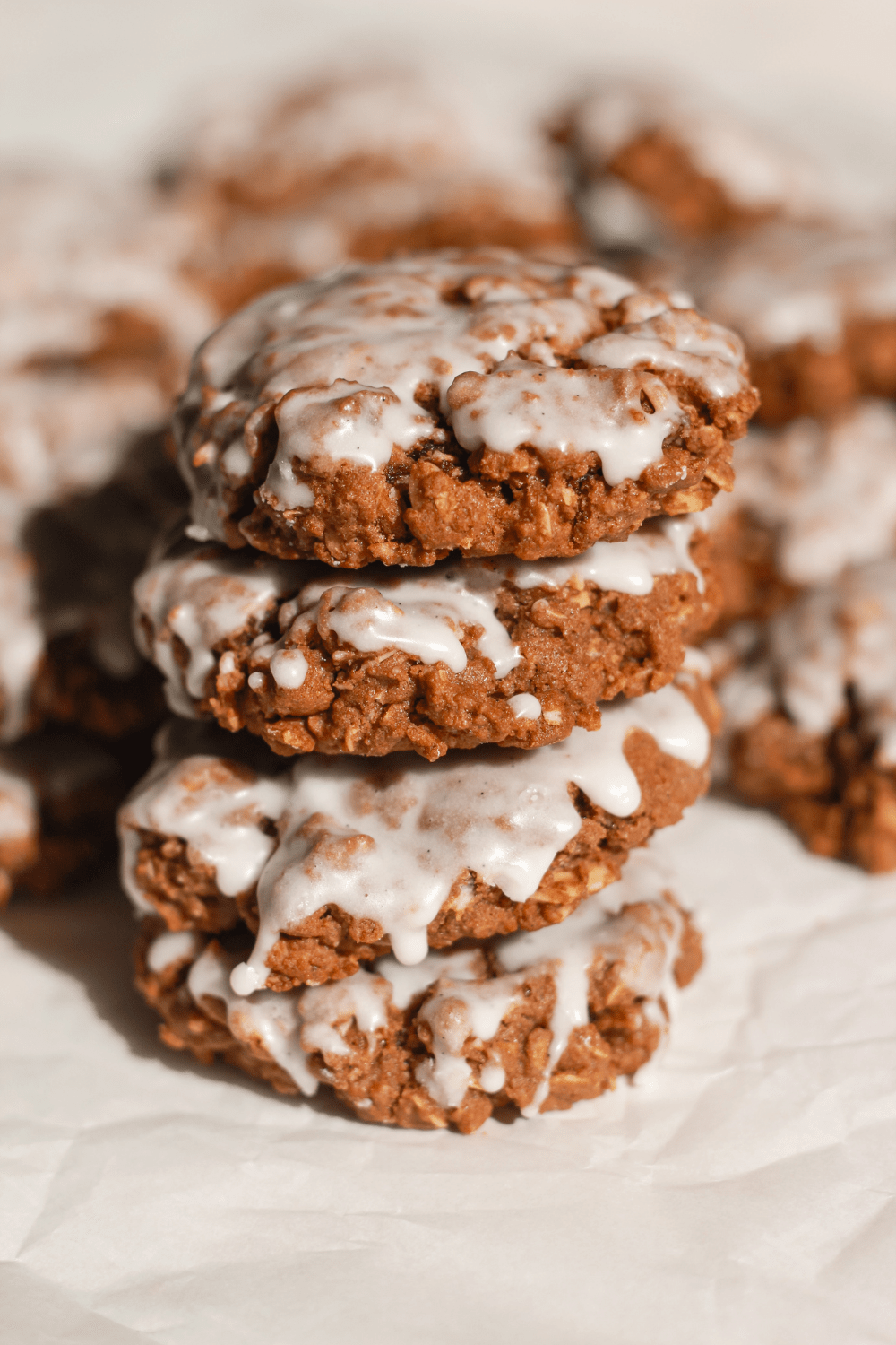 glazed chocolate oatmeal cookies