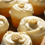 Honeycomb Cupcakes with Whipped Honey Frosting