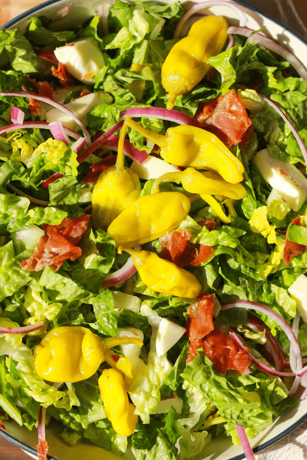 Italian Pepperoncini Prosciutto Chopped Salad
