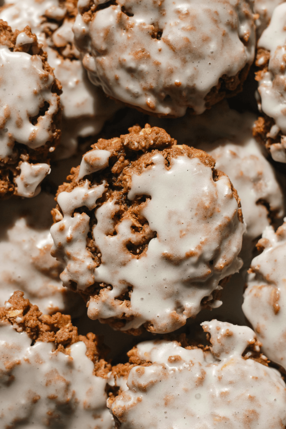 glazed chocolate oatmeal cookies