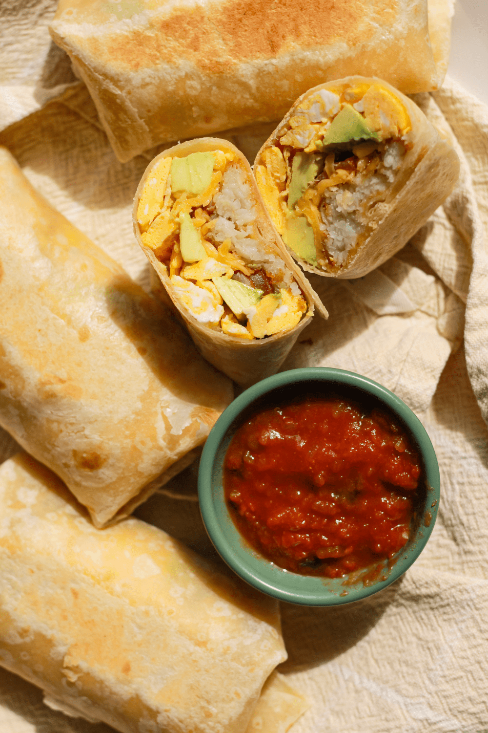 loaded breakfast burritos