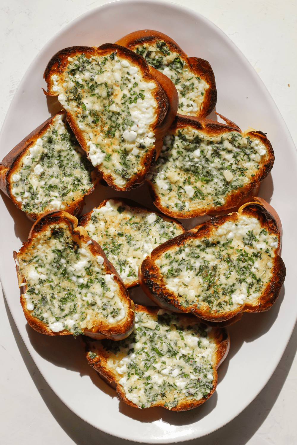 herby cottage cheese garlic bread