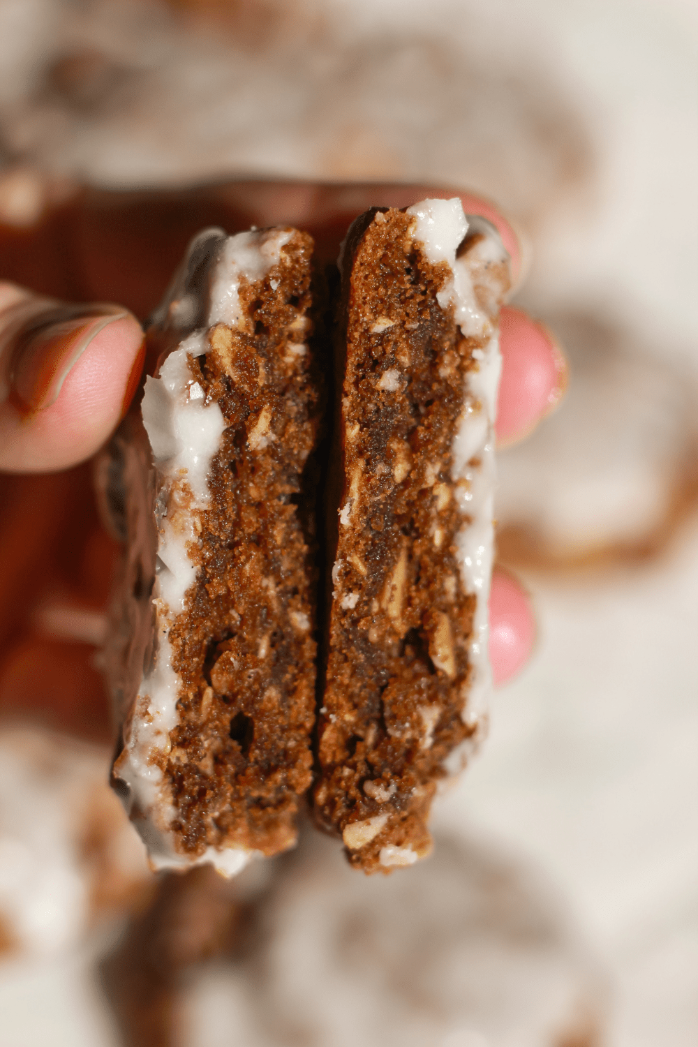 glazed chocolate oatmeal cookies