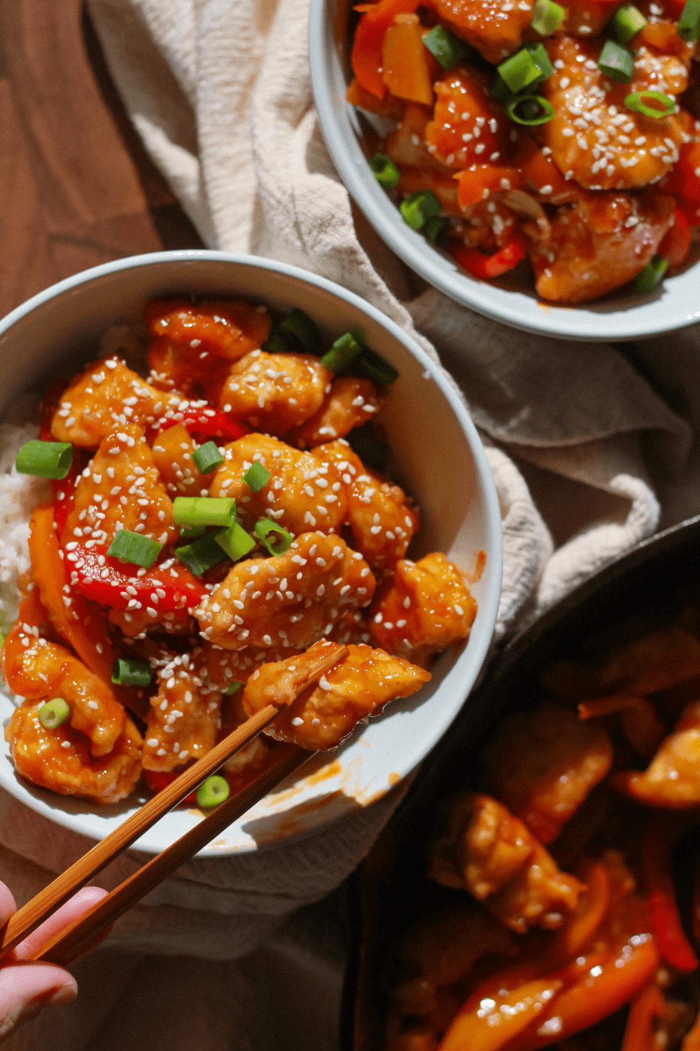 one-pan sweet and sour chicken
