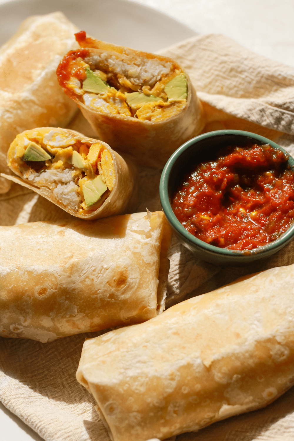 loaded breakfast burritos