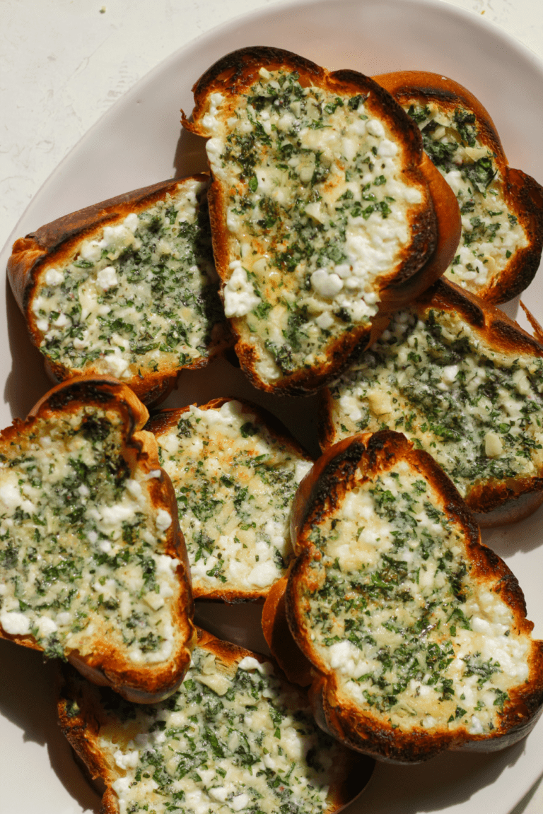 herby cottage cheese garlic bread