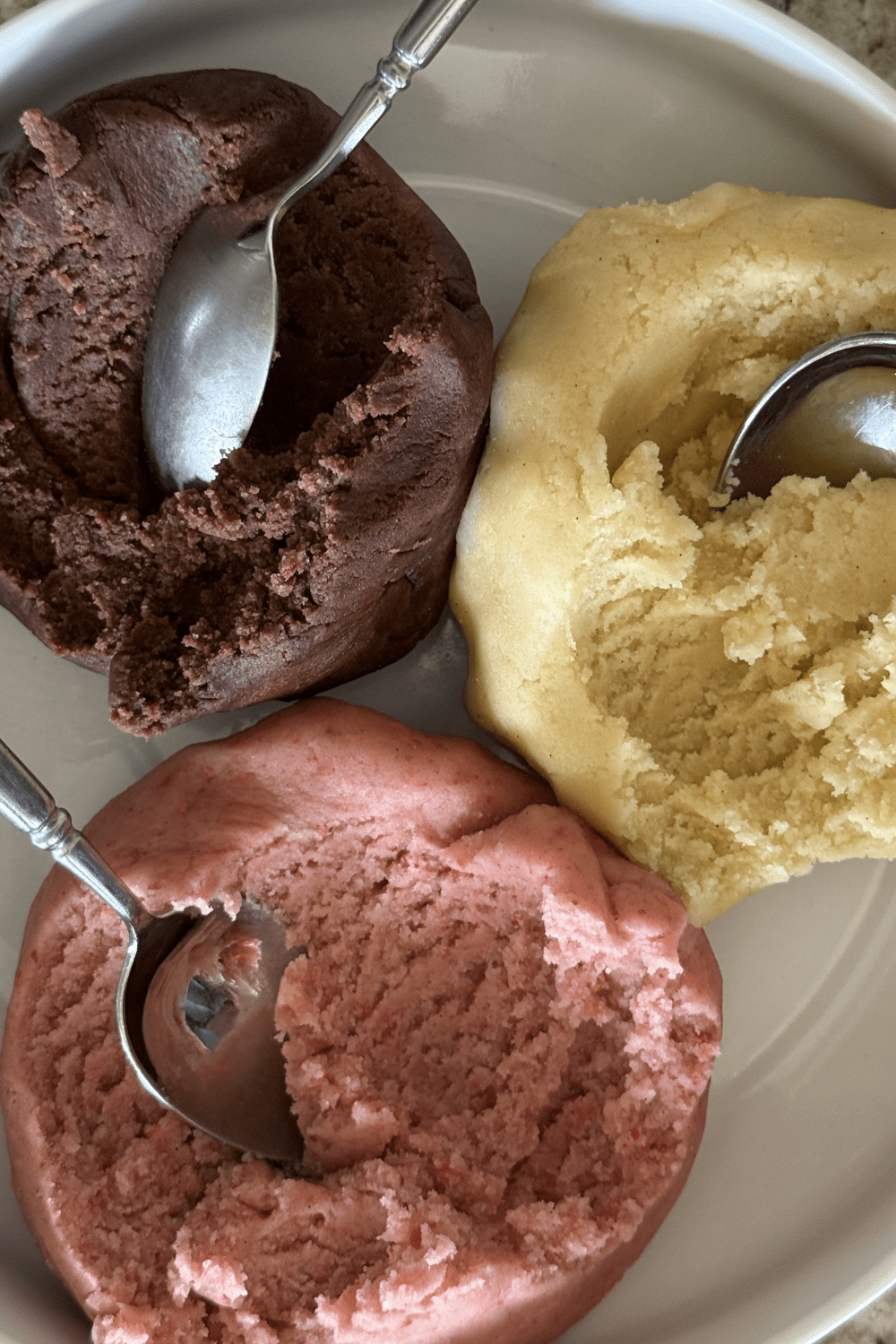 Neapolitan Ice Cream Cone Cookies
