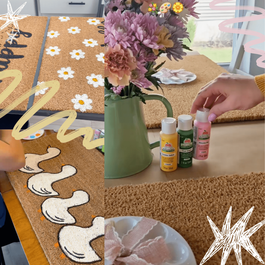 How to Host a Spring Doormat Painting Party