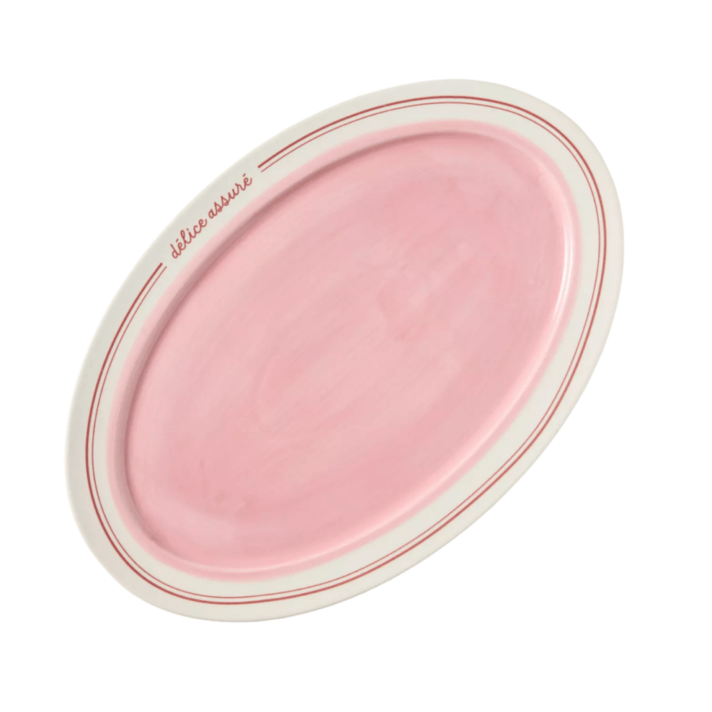 cage violette hand painted stoneware, serving platter