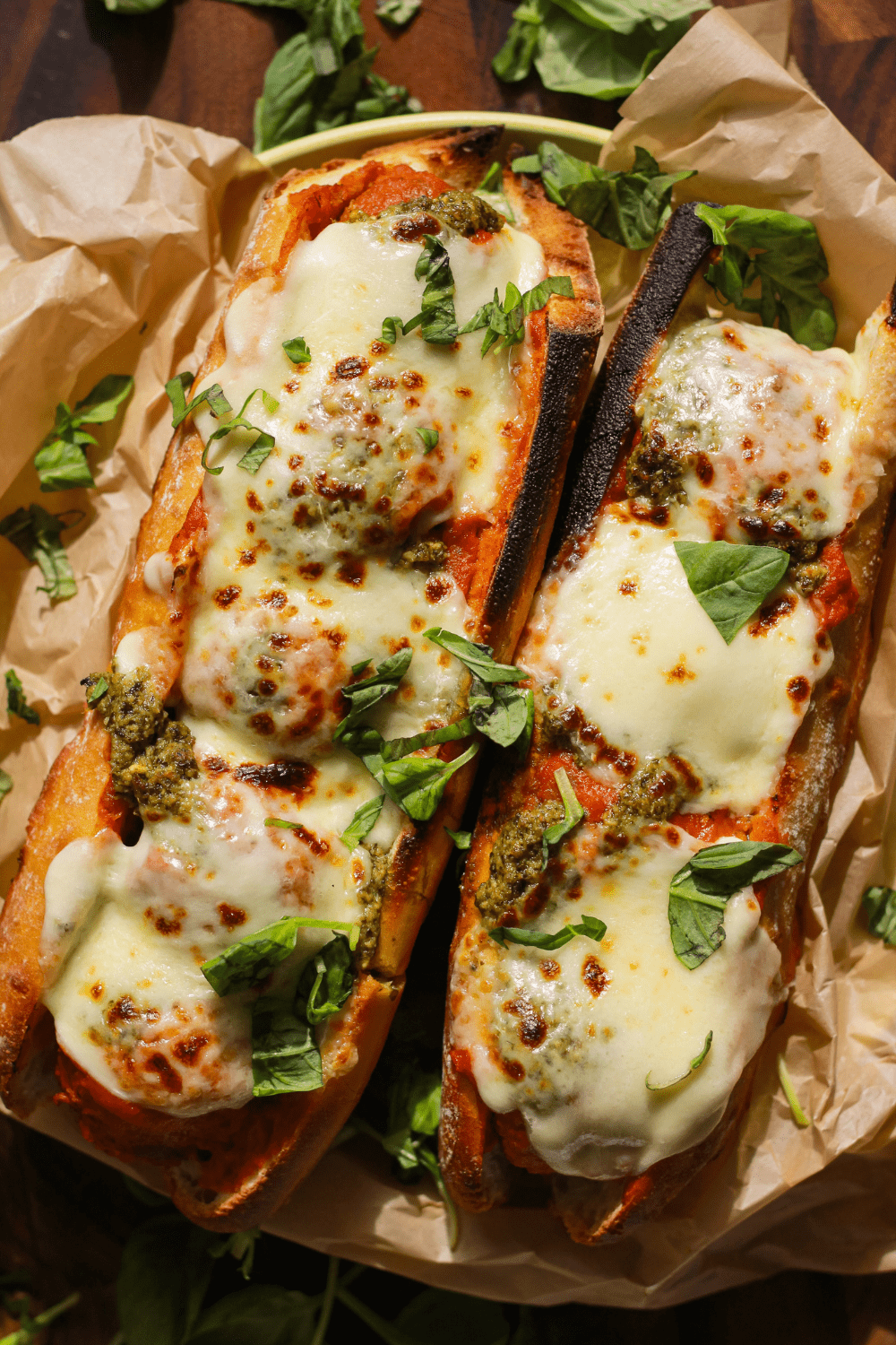 herby italian meatball subs