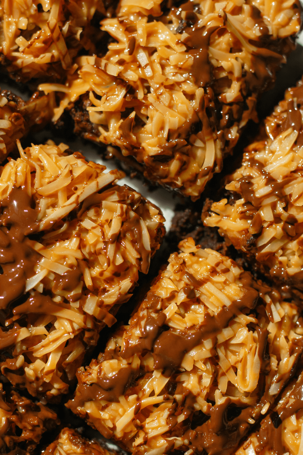 toasted coconut caramel brownies