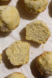 lemon poppy seed dirt bomb muffins