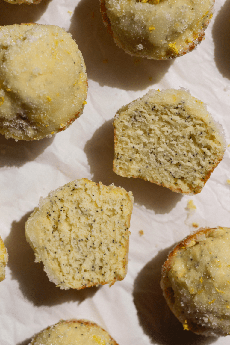 lemon poppy seed dirt bomb muffins