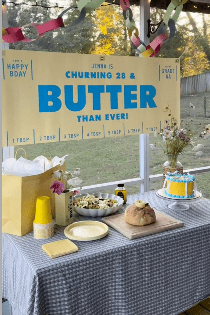 how to host a butter party, butter party decor