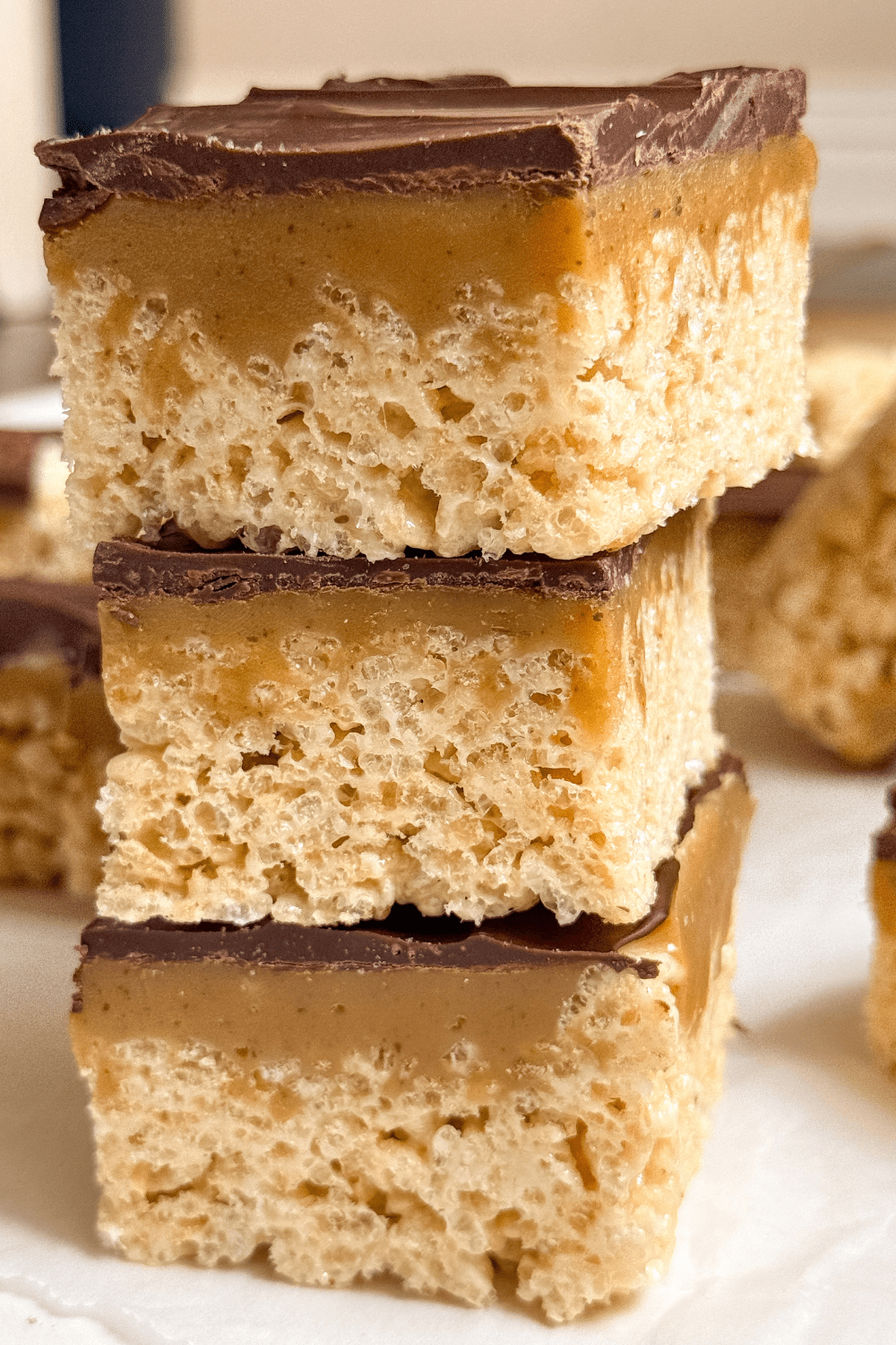no-bake twix rice krispies treats