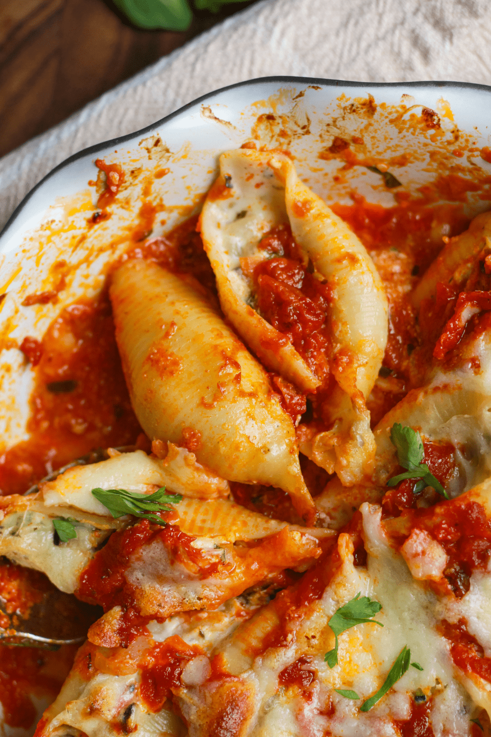cheesy veggie-stuffed pasta shells