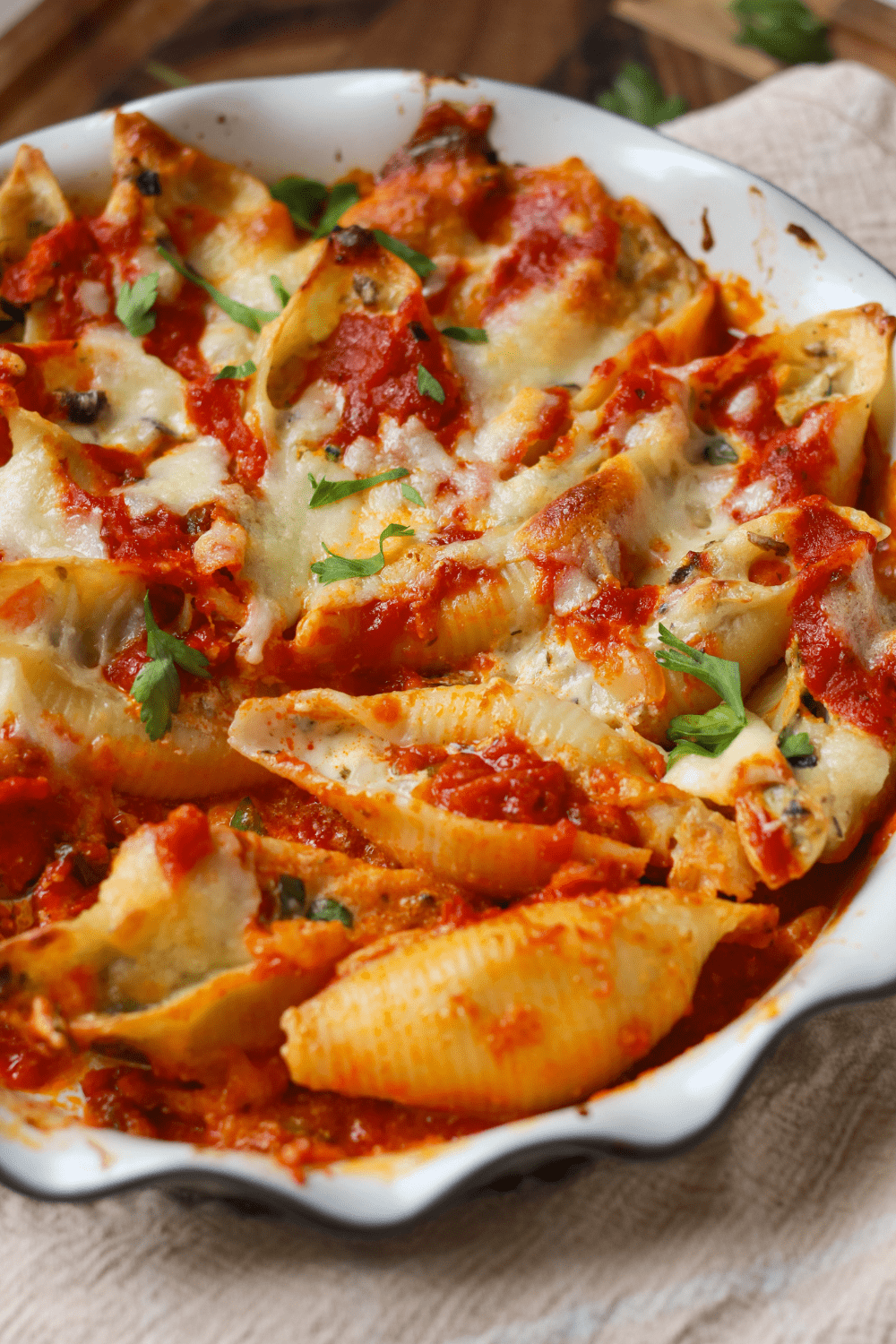 cheesy veggie-stuffed pasta shells