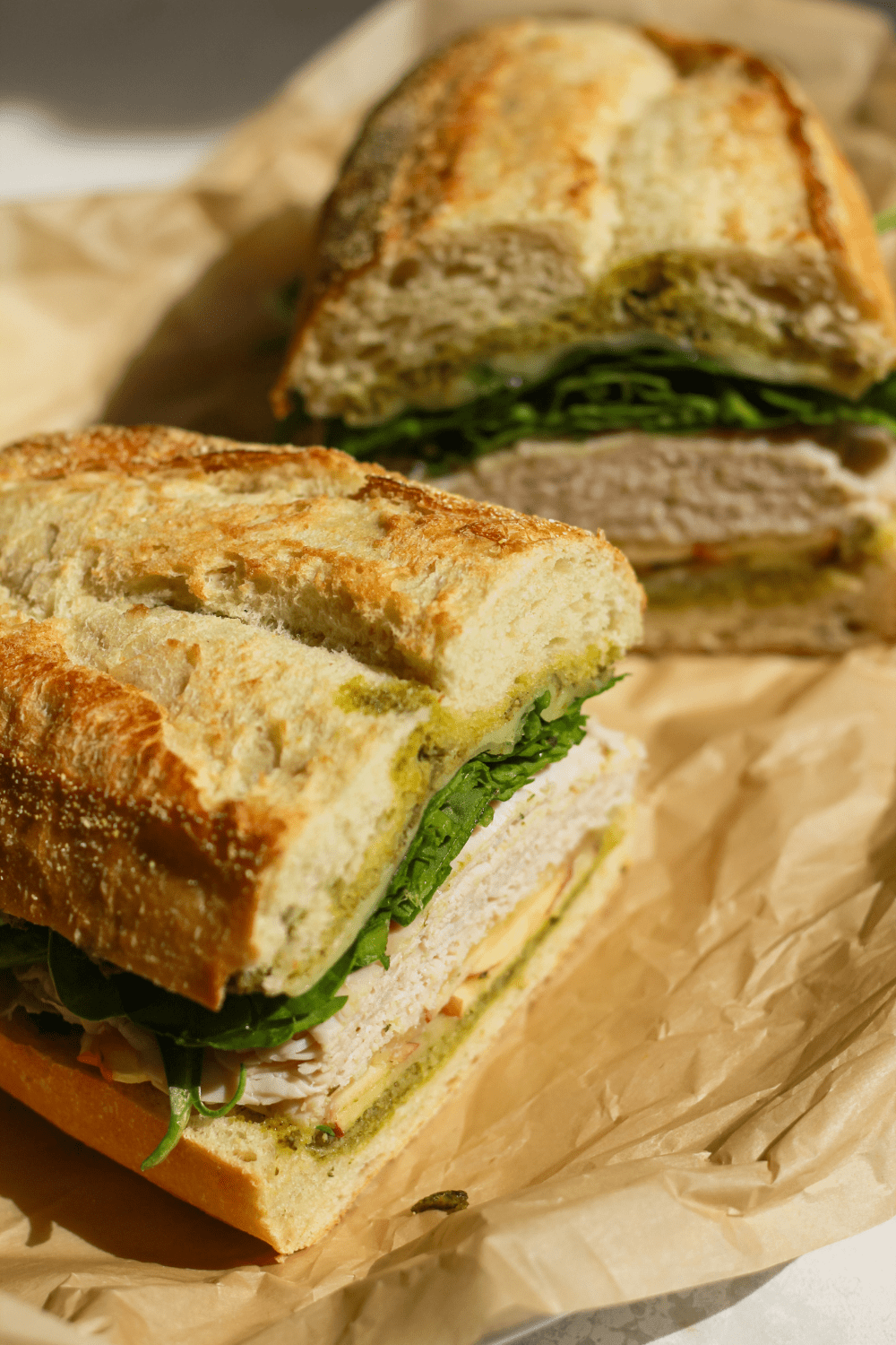 apple chicken pesto sandwich