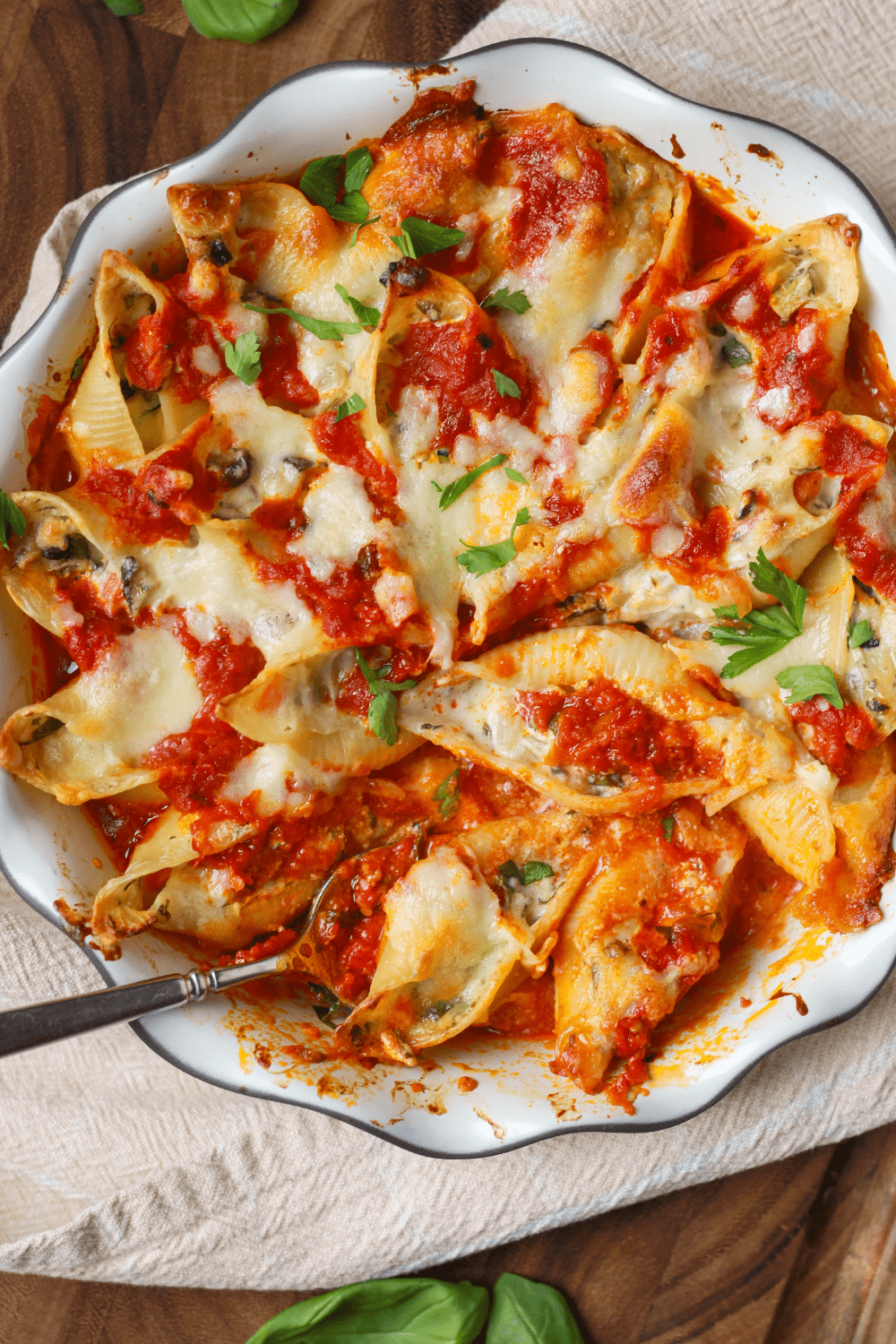 cheesy veggie-stuffed pasta shells