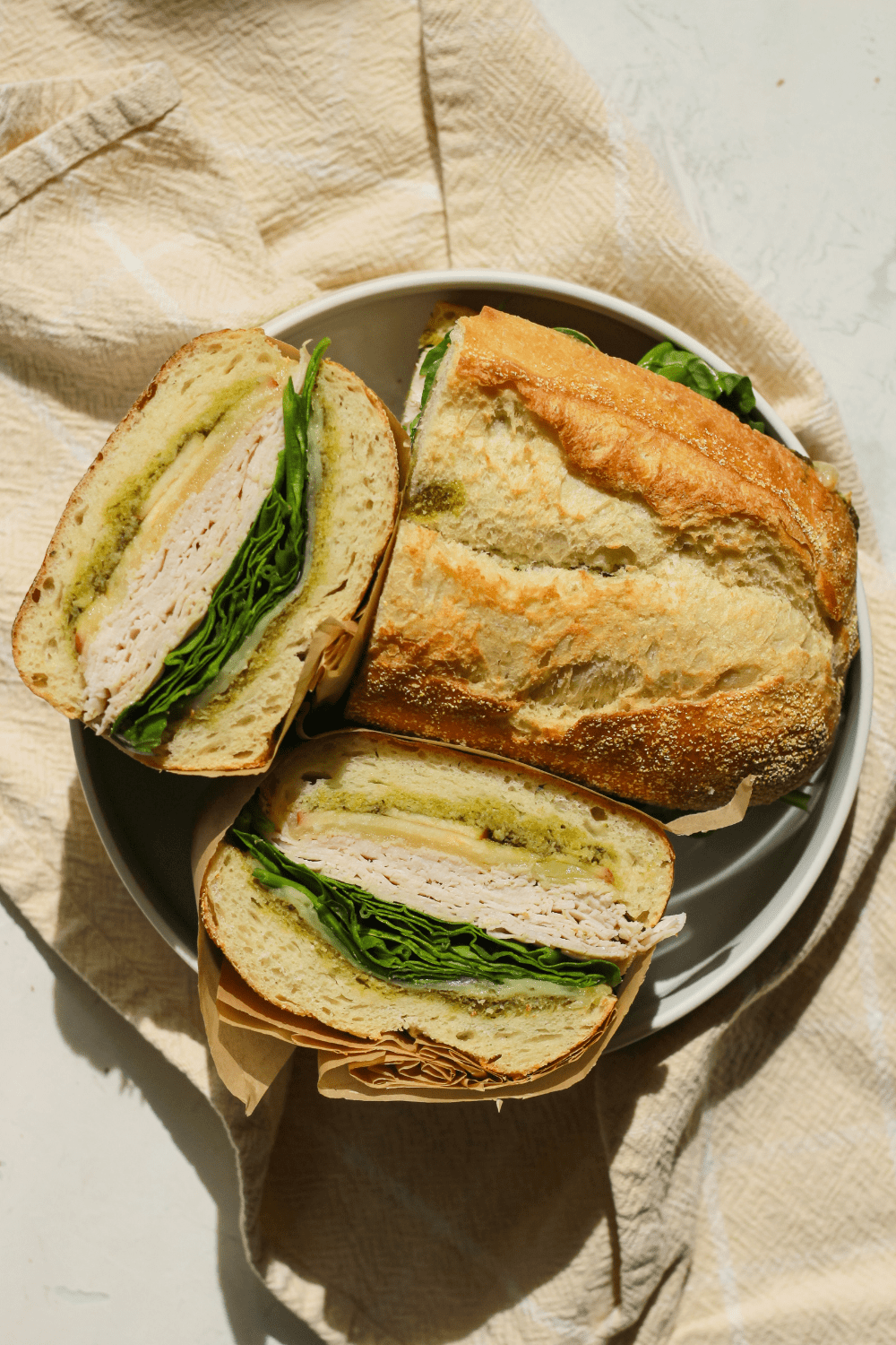 apple chicken pesto sandwich