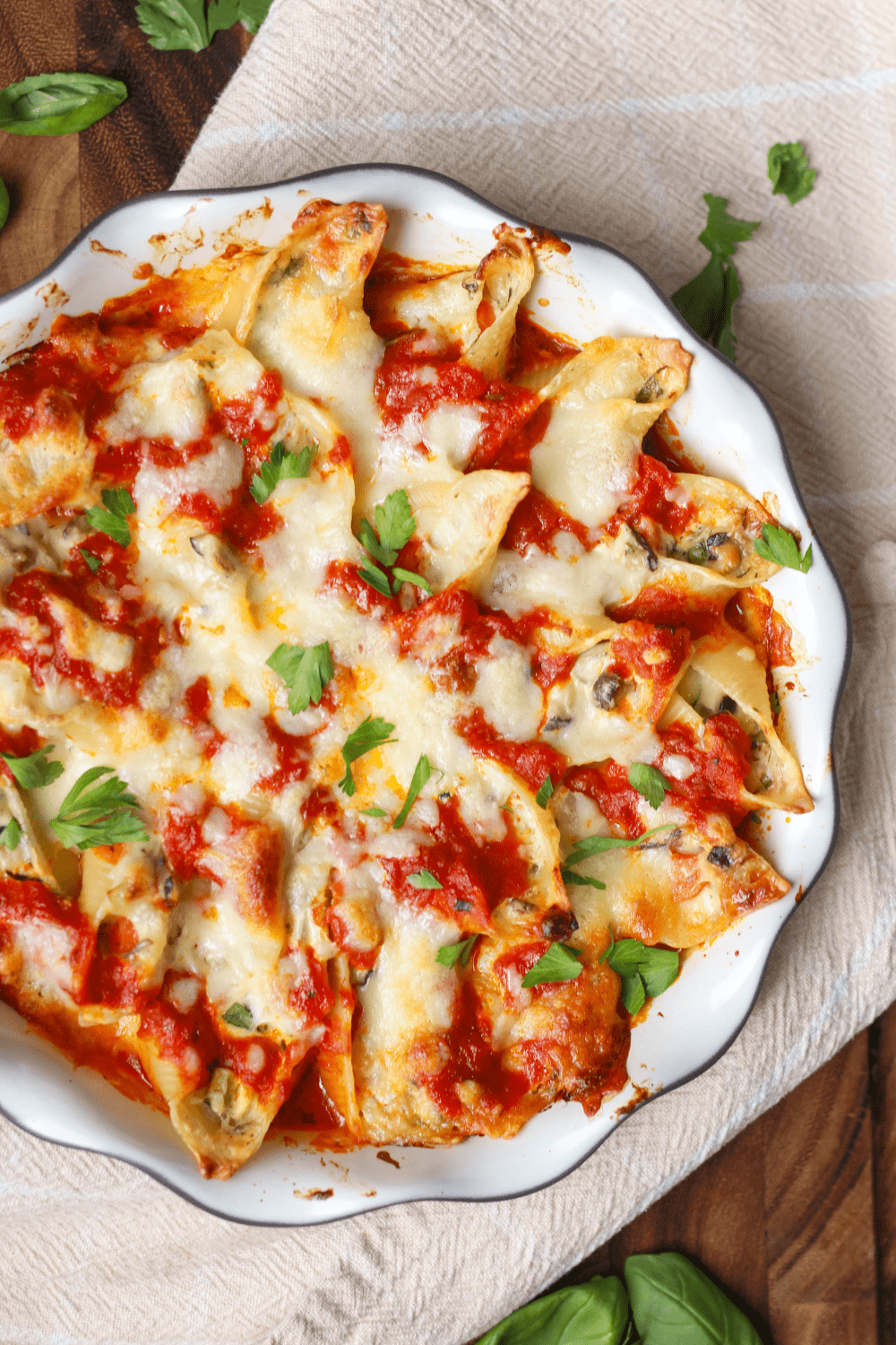 cheesy veggie-stuffed pasta shells