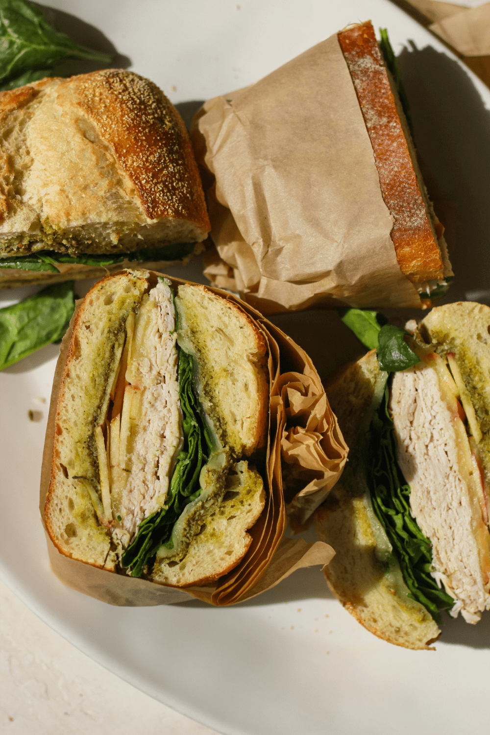 apple chicken pesto sandwich