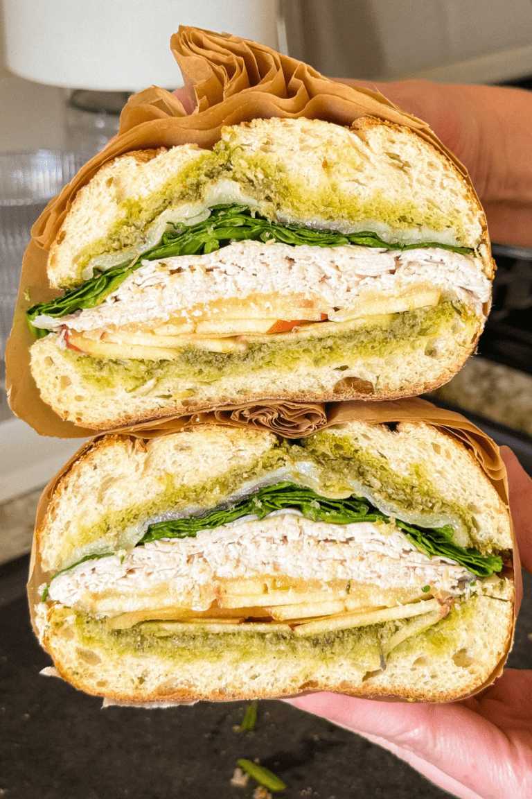 apple chicken pesto sandwich