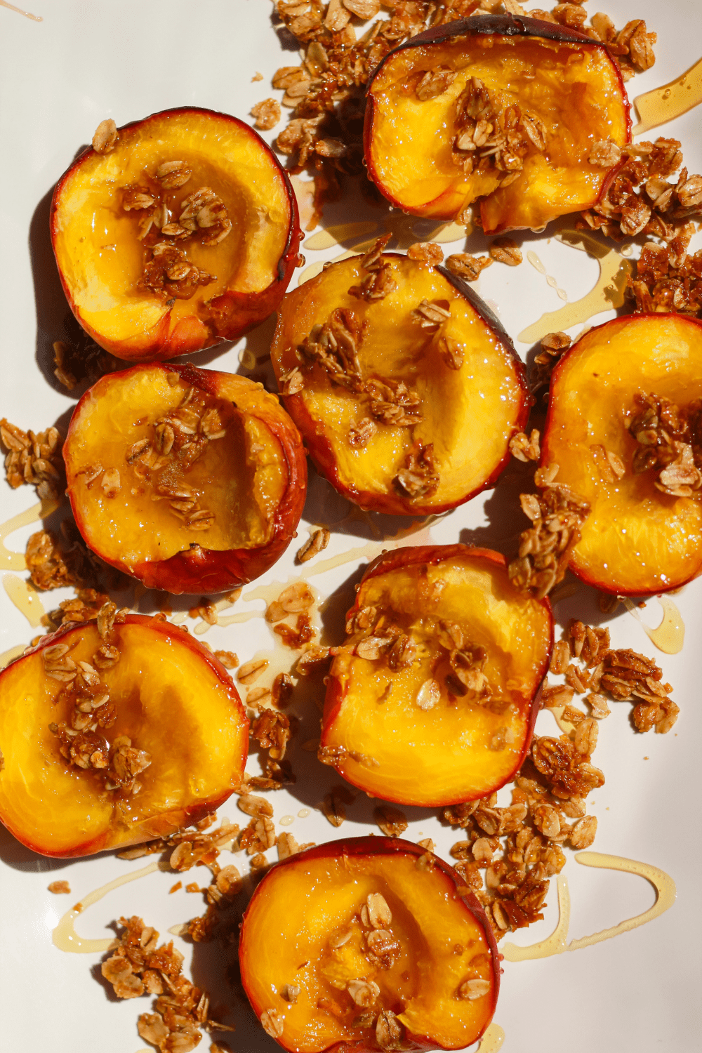 honey roasted peaches