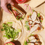 chicken caesar tacos