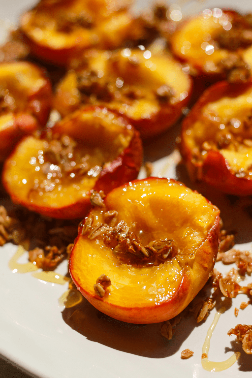 honey roasted peaches
