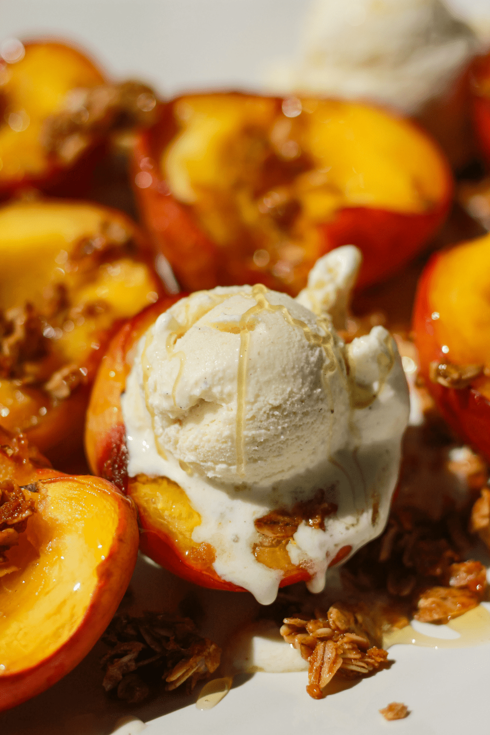 honey roasted peaches