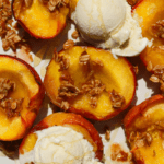 honey roasted peaches