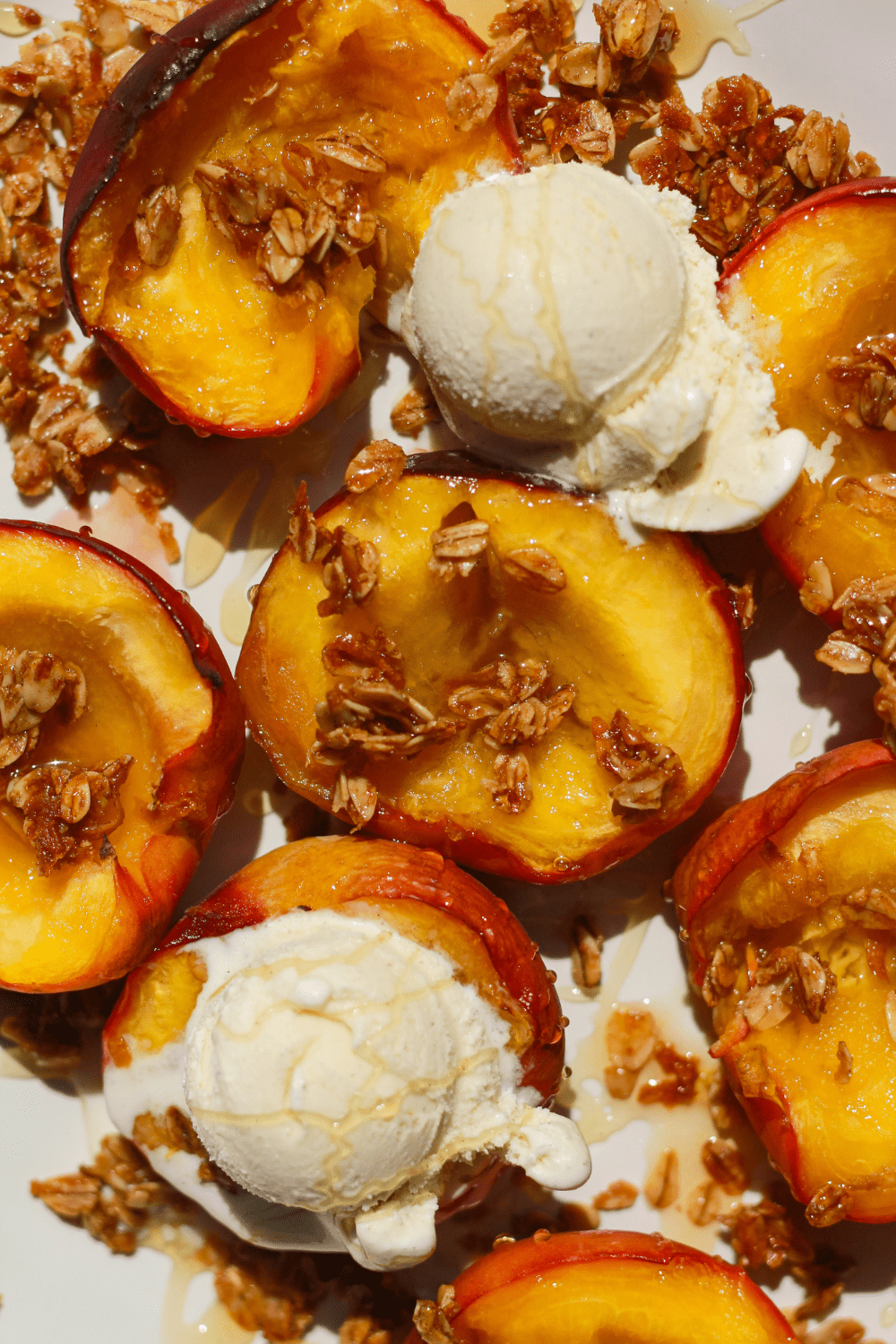 honey roasted peaches
