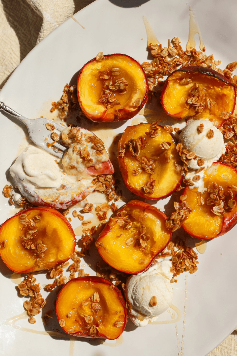 honey roasted peaches