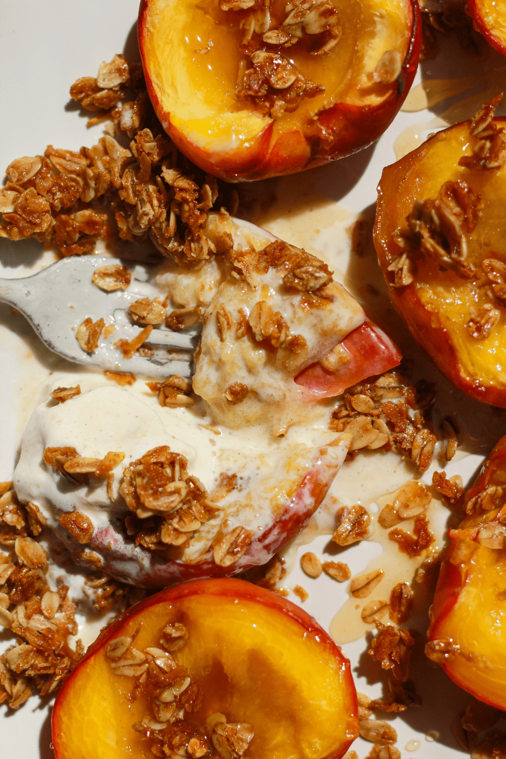 honey roasted peaches