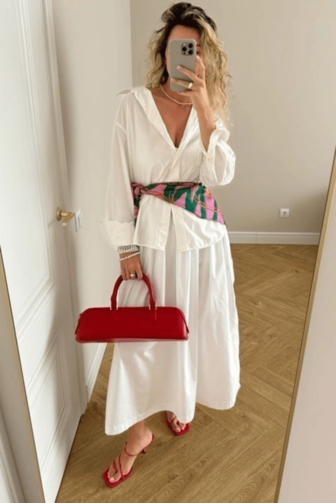 chic white maxi skirt outfits for summer